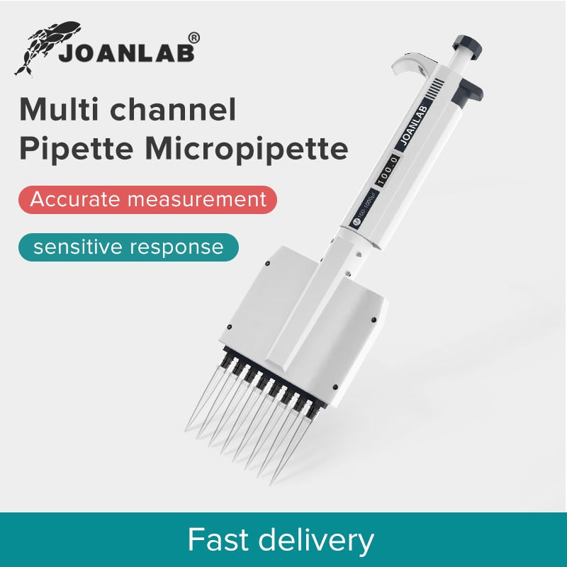 JOANLAB Multichannel Pipette Lab Supplies Variable Volume Micropipette 8 Channels 12 Channels Pipette Capacity: 0.5μl - 300μl - KiwisLove