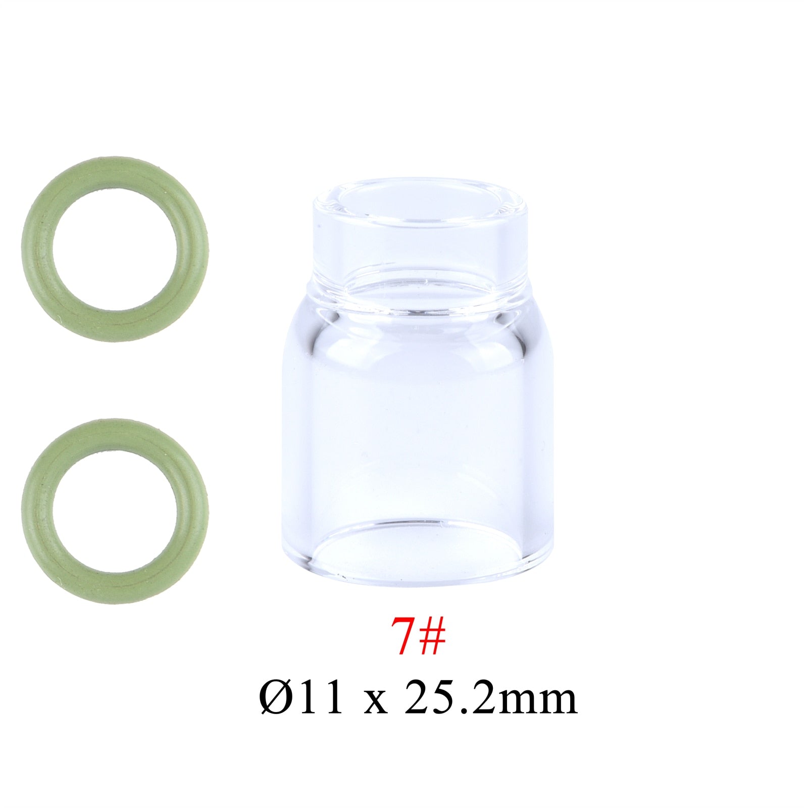 TIG High Temperature Glass Cups Visualize Glass Cup Temperature Resistant O-rings For WP9/17/18/20/26 Stubby Gas Lens Consumable - KiwisLove