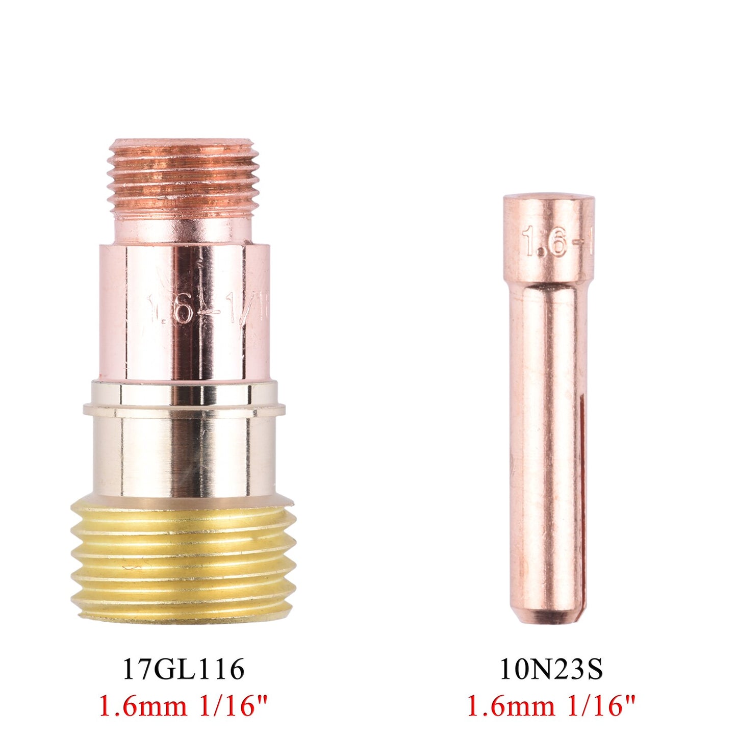 1.0/1.6/2.4/3.2mm TIG Collet Body Collet 10N22S 10N23S 10N24S 10N25S 17GL040 17GL116 17GL332 17GL18 For TIG WP17 18 26 Torch - KiwisLove