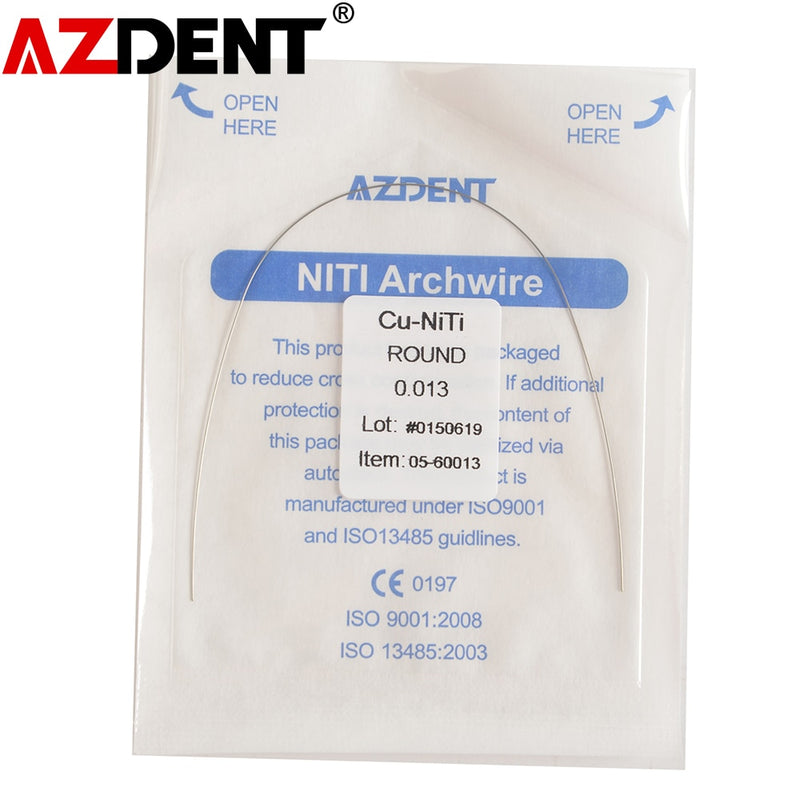AZDENT Dental Orthodontic Copper Nickel-Titanium Arch Wires Cu NiTi Archwire Ovoid Form Rectangular / Round Dentist Tools - KiwisLove