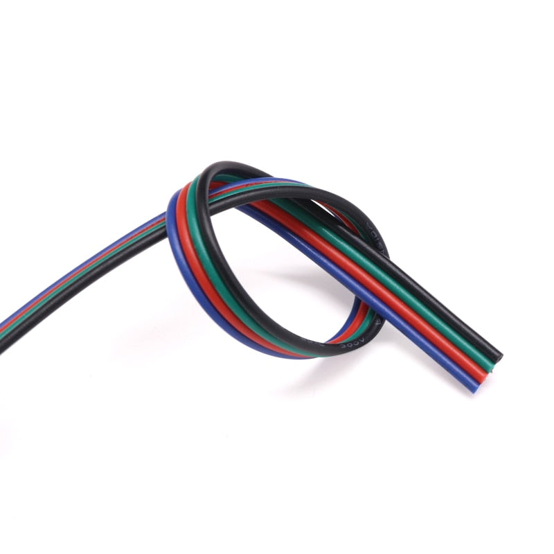 5M/10M Electrical Wire Cable  2/3/4/5/6 Pins18/20/22AWG Cable Connector Electric Wires For WS2812B RGB RGBW 5050 LED Strip Light - KiwisLove