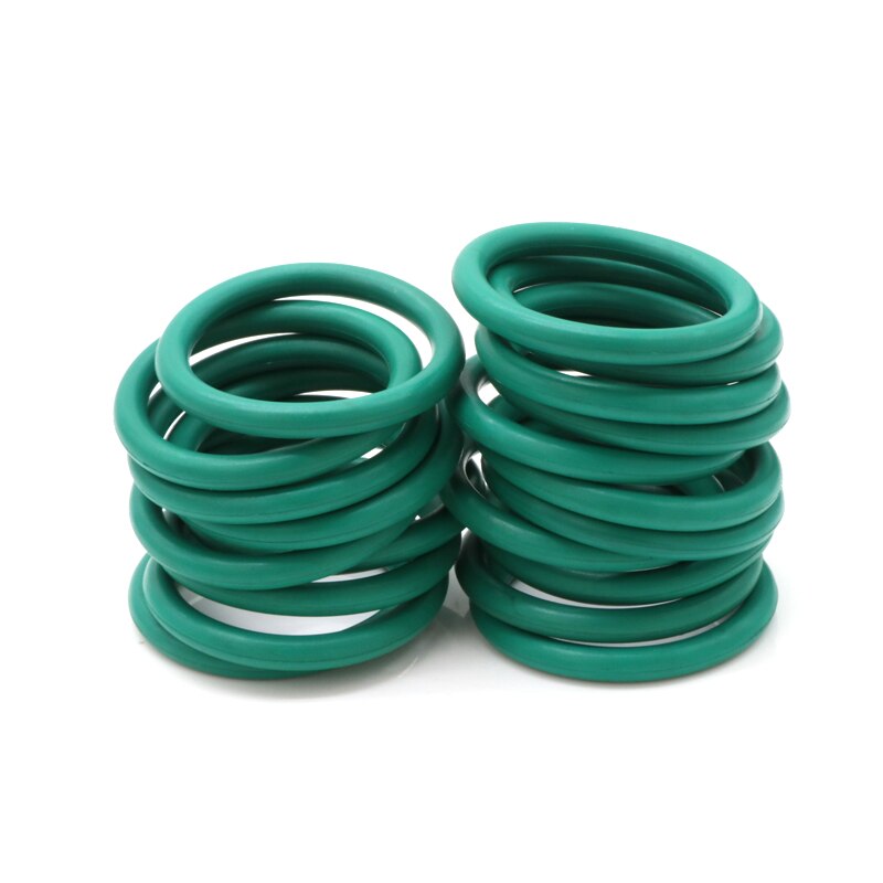 10pcs CS 5.0 mm OD 16~100 mm Green FKM Fluorine Rubber O Ring Sealing Gasket Insulation Oil High Temperature Resistance Green - KiwisLove