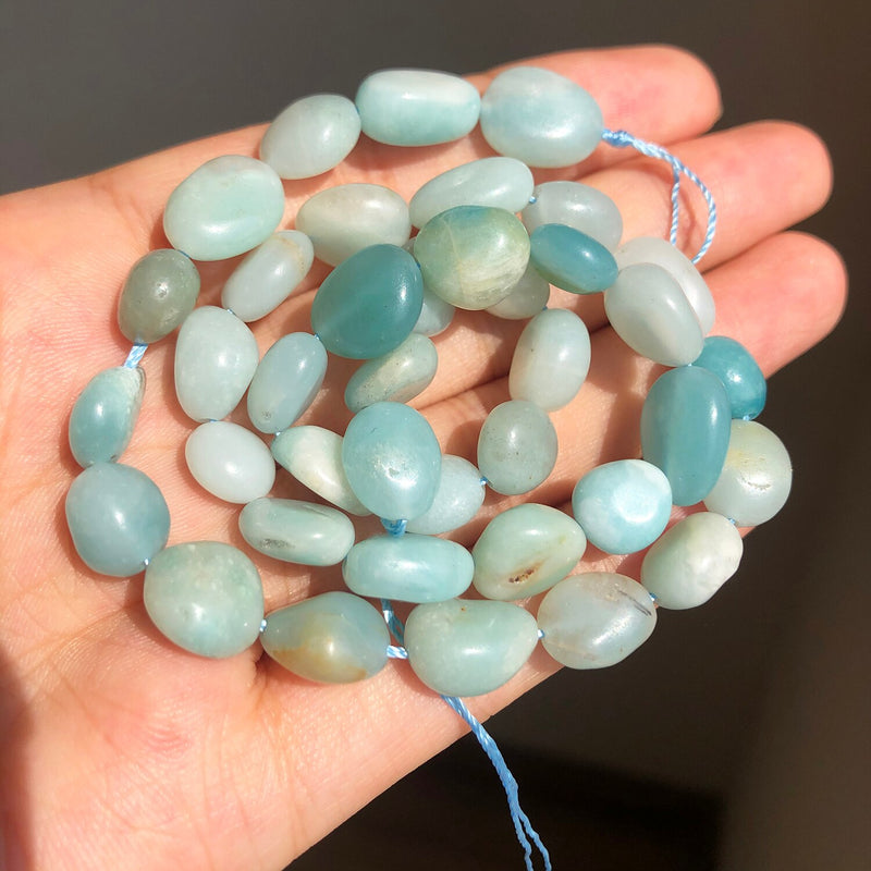 8-10mm Natural Amazonite Larimar Lapis lazuli Agates Jades Stone Beads Irregular Loose Beads For DIY Making Bracelet Accessories - KiwisLove