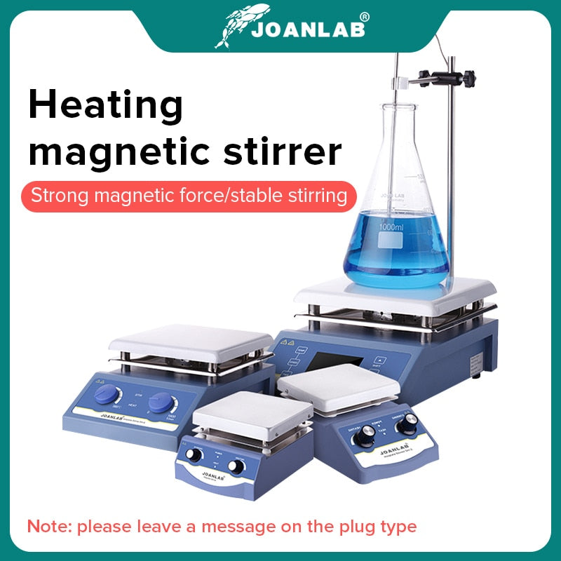 JOANLAB Heating Magnetic Stirrer Hot Plate Lab Stirrer Digital Display thermostat Mixer Lab Equipment 1/3L 5L 220v With Stir Bar - KiwisLove