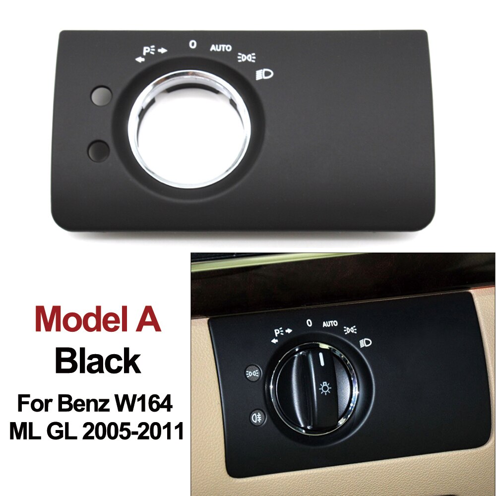 Car Interior Accessories Head Lamp Headlight Switch Button Cover Trim For Mercedes Benz W164 ML GL 300 350 450 500 2005-2011 - KiwisLove