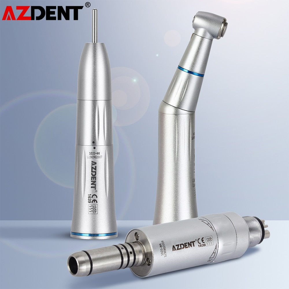 AZDENT Dental Low Speed Handpiece Contra Angle Straight Inner Water Internal Spray Air Turbine Dentist Tools - KiwisLove
