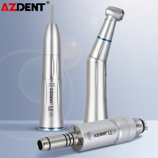 AZDENT Dental Low Speed Handpiece Contra Angle Straight Inner Water Internal Spray Air Turbine Dentist Tools - KiwisLove