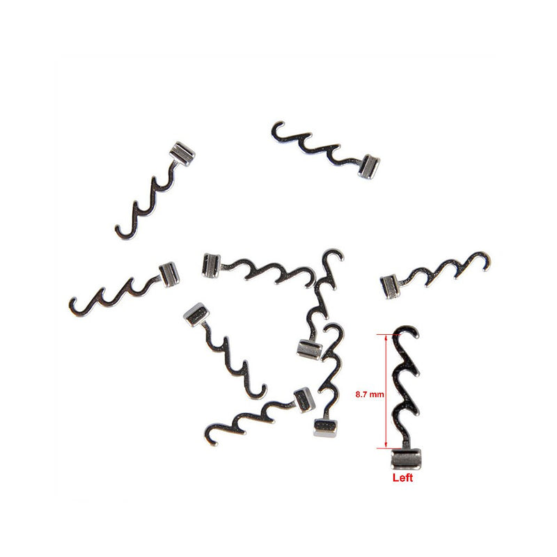 10Pcs/Pack Dental Crimpable Hooks Cross Tube Long Short Right/Left Stainless Steel Fixed on the Arch Wires - KiwisLove