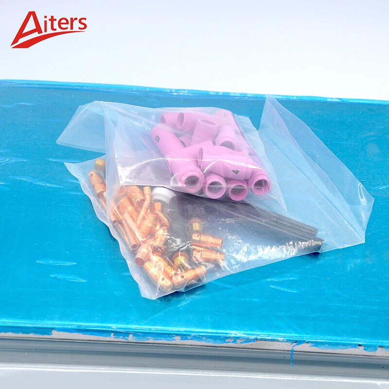 TIG Alumina Nozzle Cup Kit 53PCS Lengthened Back Cap and Collet Bodies Welding Accessories for WP9/20/25 - KiwisLove