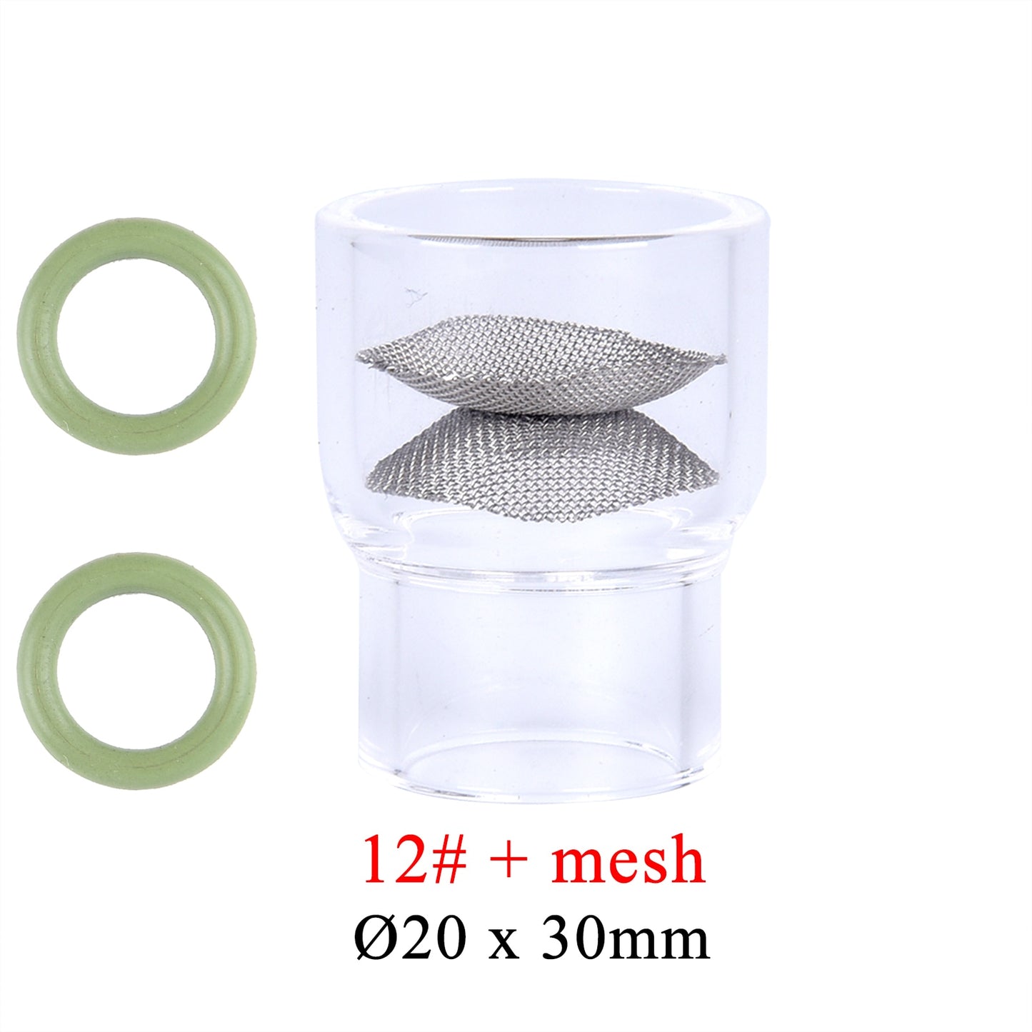 TIG High Temperature Glass Cups Visualize Glass Cup Temperature Resistant O-rings For WP9/17/18/20/26 Stubby Gas Lens Consumable - KiwisLove