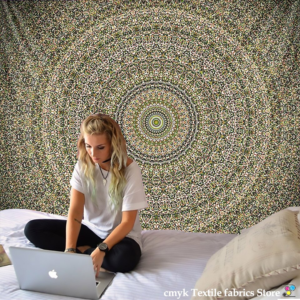 Hot New Indian Mandala Tapestry Hippie Home Decorative Wall Hanging Bohemia Beach Mat Yoga Mat Bedspread Table Cloth 210x148CM - KiwisLove