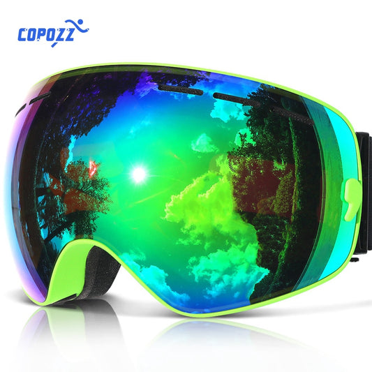 COPOZZ Brand Skiing Goggles Men Women Snowboard Goggles Glasses for Skiing UV400 Protection Snow Ski Glasses Anti-fog Ski Mask - KiwisLove