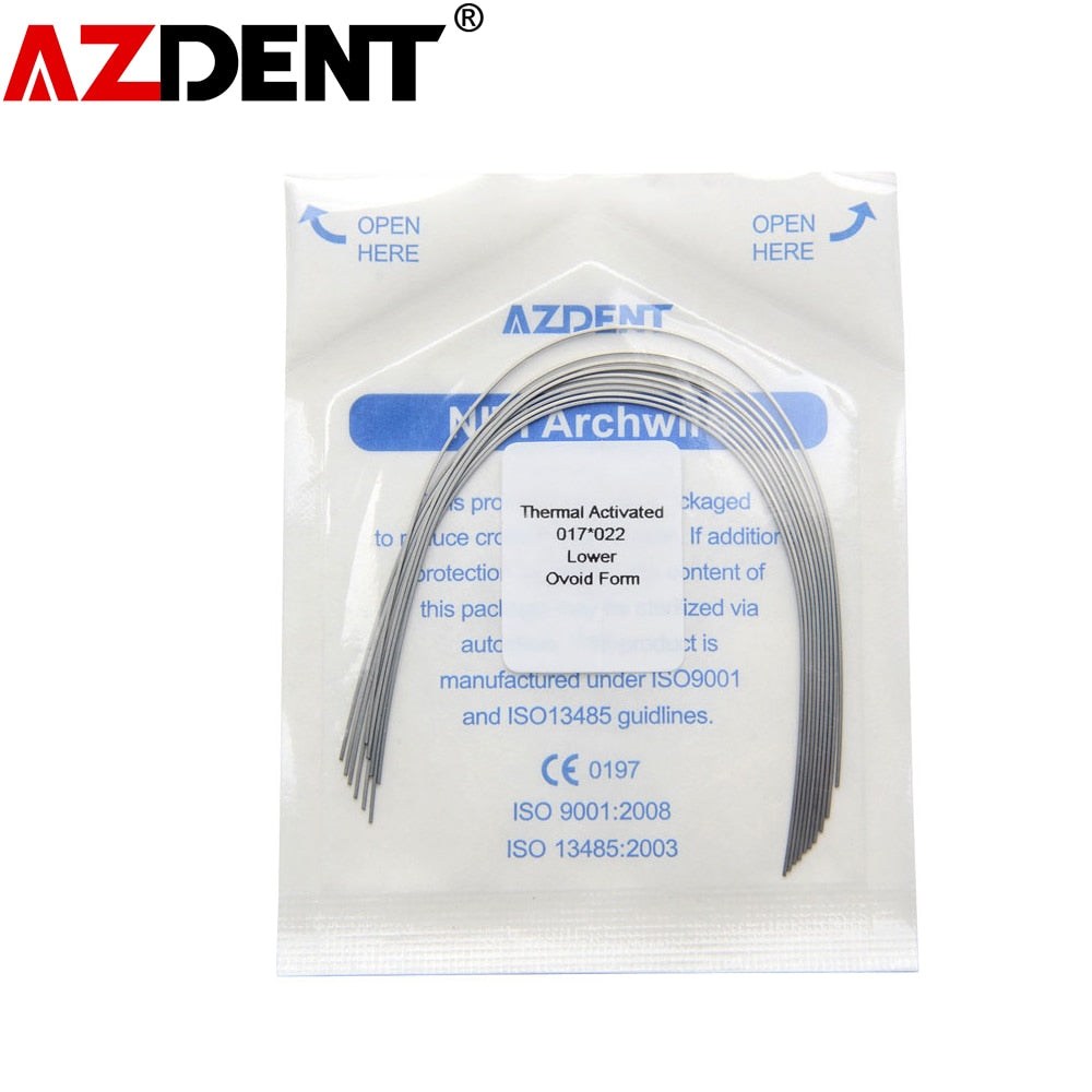 AZDENT Dental Orthodontic Niti Thermal Activated Rectangular Arch Wires Ovoid Form Archwire - KiwisLove