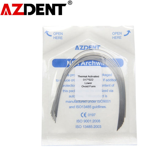 AZDENT Dental Orthodontic Niti Thermal Activated Rectangular Arch Wires Ovoid Form Archwire - KiwisLove