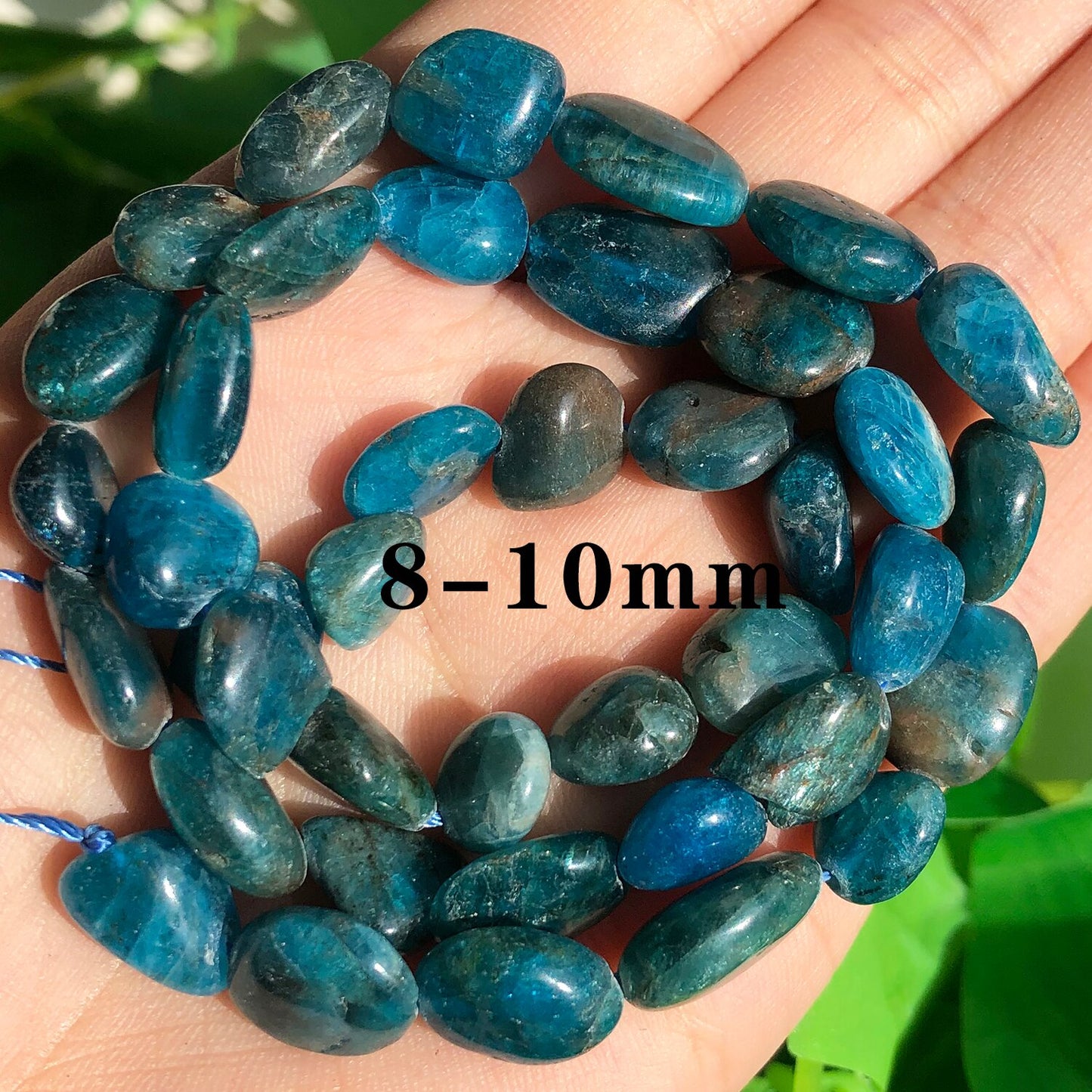 Natural Stone Blue Apatite Gem Beads Round Irregular Faceted Rondelle Loose Beads For Jewelry Making Diy Bracelets Accessories - KiwisLove