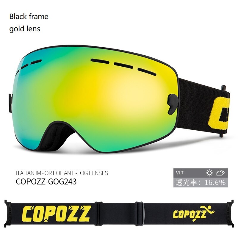 COPOZZ Kids Ski Goggles Small Size for Children Double UV400 anti-fog mask glasses skiing Girls Boys Snowboard goggles GOG-243 - KiwisLove
