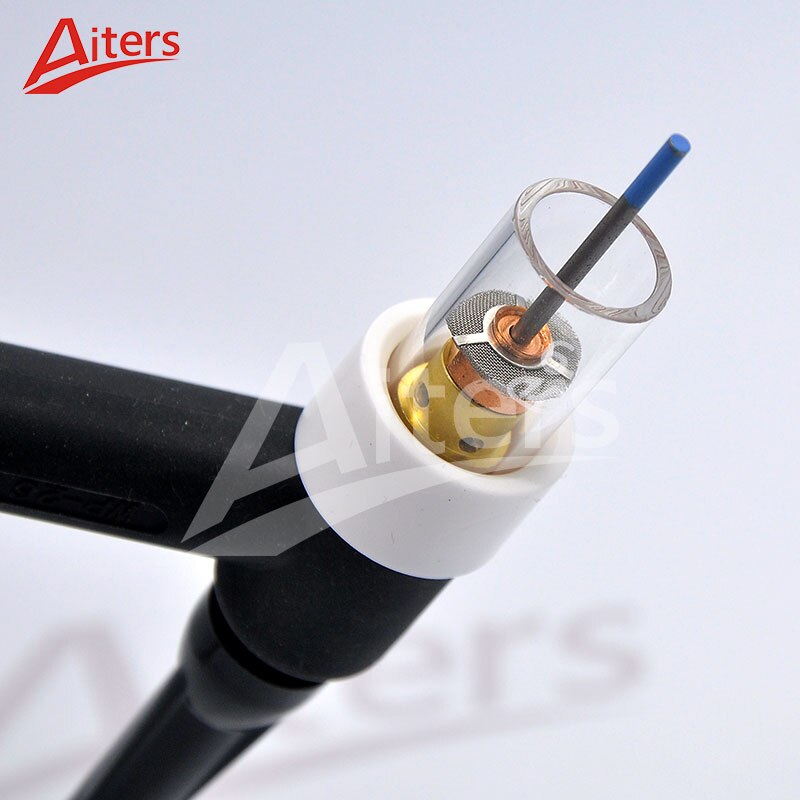 TIG 11PCS Glass Cup Accessories for WP-17/18/26 with 2.4mm Stubby Gas Lens and Strainer Mesh Collet Body O-rings - KiwisLove