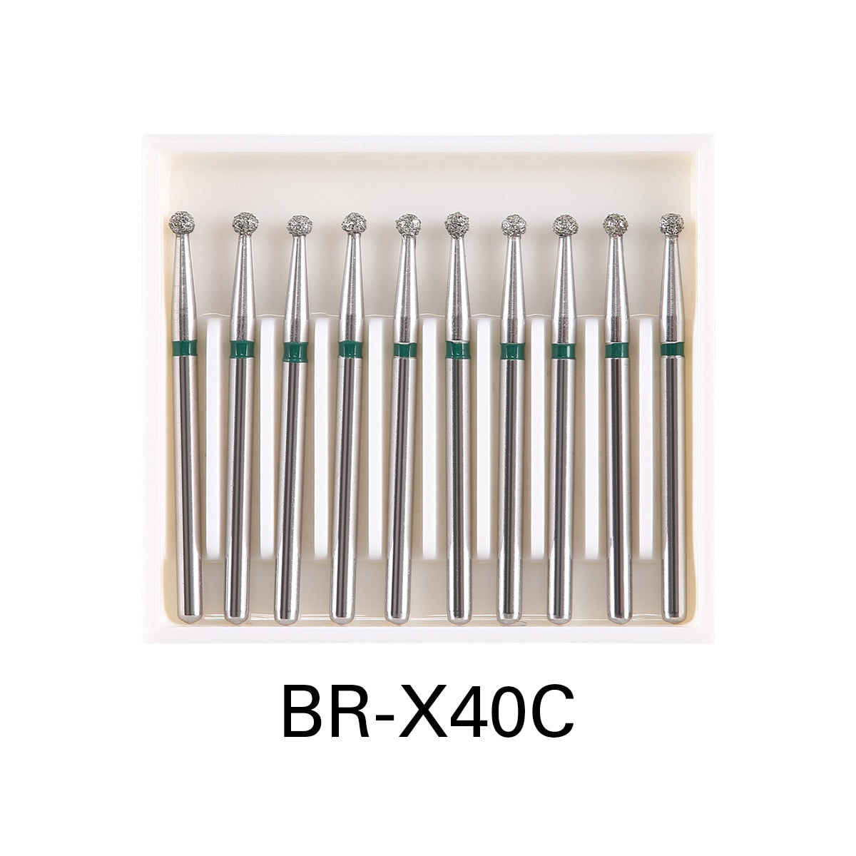 10pcs/Pack AZDENT Dental Diamond Burs Drill Ball Round Type Burs 25mm FG 1.6mm for High Speed Handpiece 450000r/Min - KiwisLove