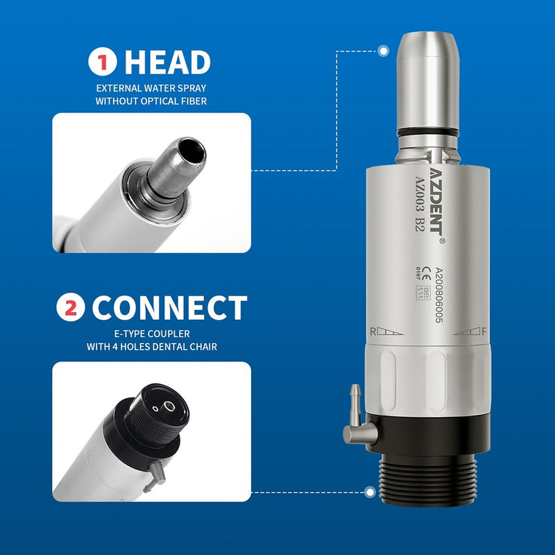 Dental Low Speed Handpiece Air Motor For 2/4 Hole Rotation Speed 20,000rpm Gear Ratio 1:1 Direct Drive - KiwisLove