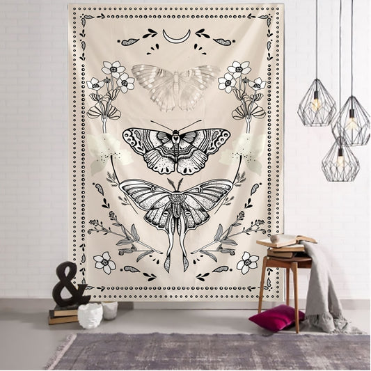 Psychedelic Butterfly Tarot Tapestry Wall Hanging Witchcraft Bohemian Hippie Tapiz Dormitory Home Decor - KiwisLove