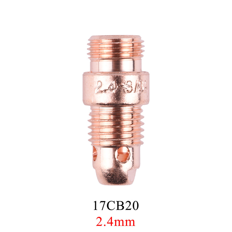 5/10Pcs 1.0/1.6/2.4/3.2mm TIG Collet body Stubby 17CB20 For TIG WP17/18/26 Welding Torch Accessories - KiwisLove