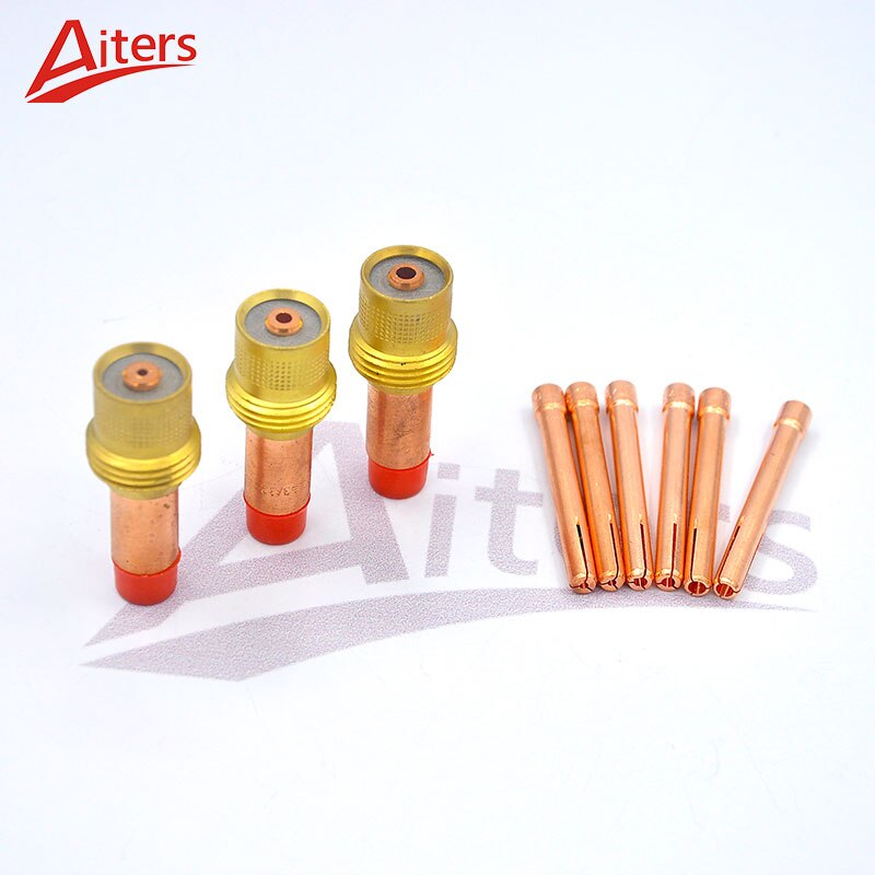 TIG Medium Gas Lens 27PCS kit Pyrex Glass Cup and Ceramic Nozzle for WP17/18/26 Welding Accessories - KiwisLove