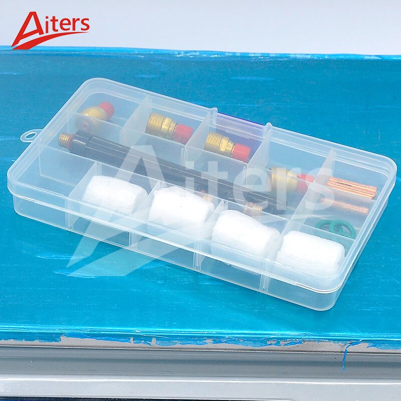 21PCS/Set WP9 20 25 Torch Welding Accessories Kit with #10 Pyrex Glass Cup and Small Stubby Gas Lens - KiwisLove