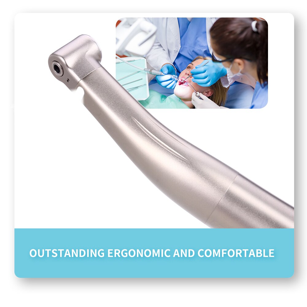 Azdent Dental 1:1 LED Fiber Optic Handpiece Internal Spray Contra Angle Low Speed φ2.35mm - KiwisLove