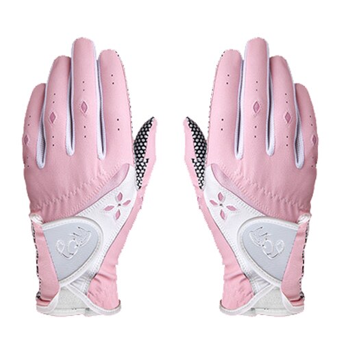 2pcs PGM Women Golf Gloves Top Soft Breathable PU Leather Golf with Non-Slip Particle Outdoor Sports Wholesale Golf Accessories - KiwisLove