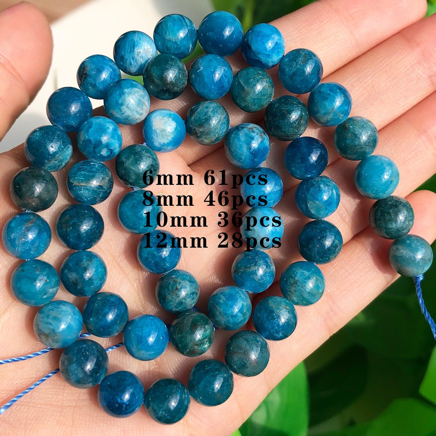 Natural Stone Blue Apatite Gem Beads Round Irregular Faceted Rondelle Loose Beads For Jewelry Making Diy Bracelets Accessories - KiwisLove