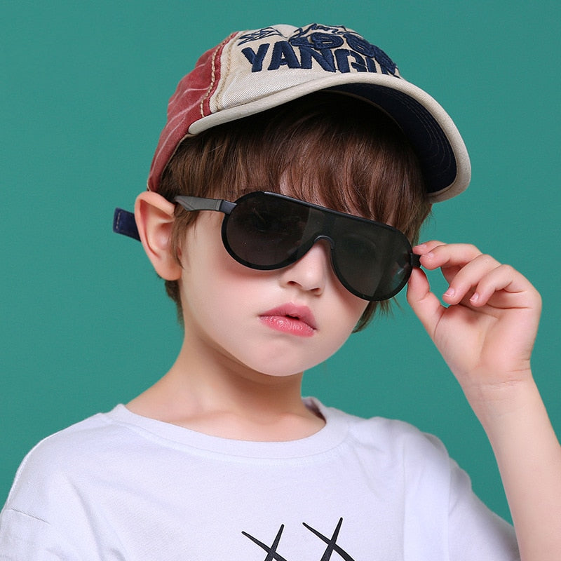 Children Sunglasses Fashion Vintage Polarized UV400 Protection Outdoor Classic Sports For Kids Babies Boys Girls Glasses 8290 - KiwisLove