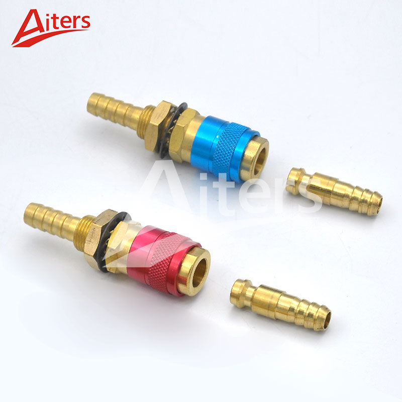 TIG 4PCS Water Cooled Gas Adapter Quick Connector Fitting For TIG Welding Torch or MIG Welding Torch Plug 6mm/8mm/10mm