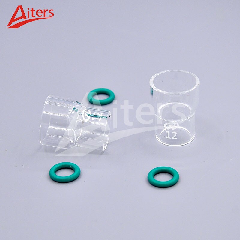 Double Gas Lens Filter 11PCS kit for TIG WP-17/18/26 torch Accessories Stubby Gas Lens and Pyrex Glass Cup Gasket - KiwisLove