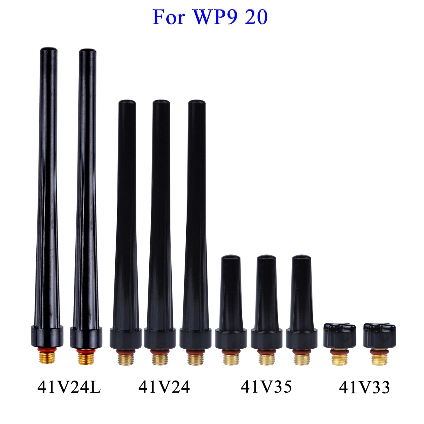 Set 41V33 41V35 41V24 41V24L 57Y04 57Y03 57Y02 TIG Welding Torch Extra Length/Long/Medium/Short Back Cap For WP9/17/20/18/25/26 - KiwisLove