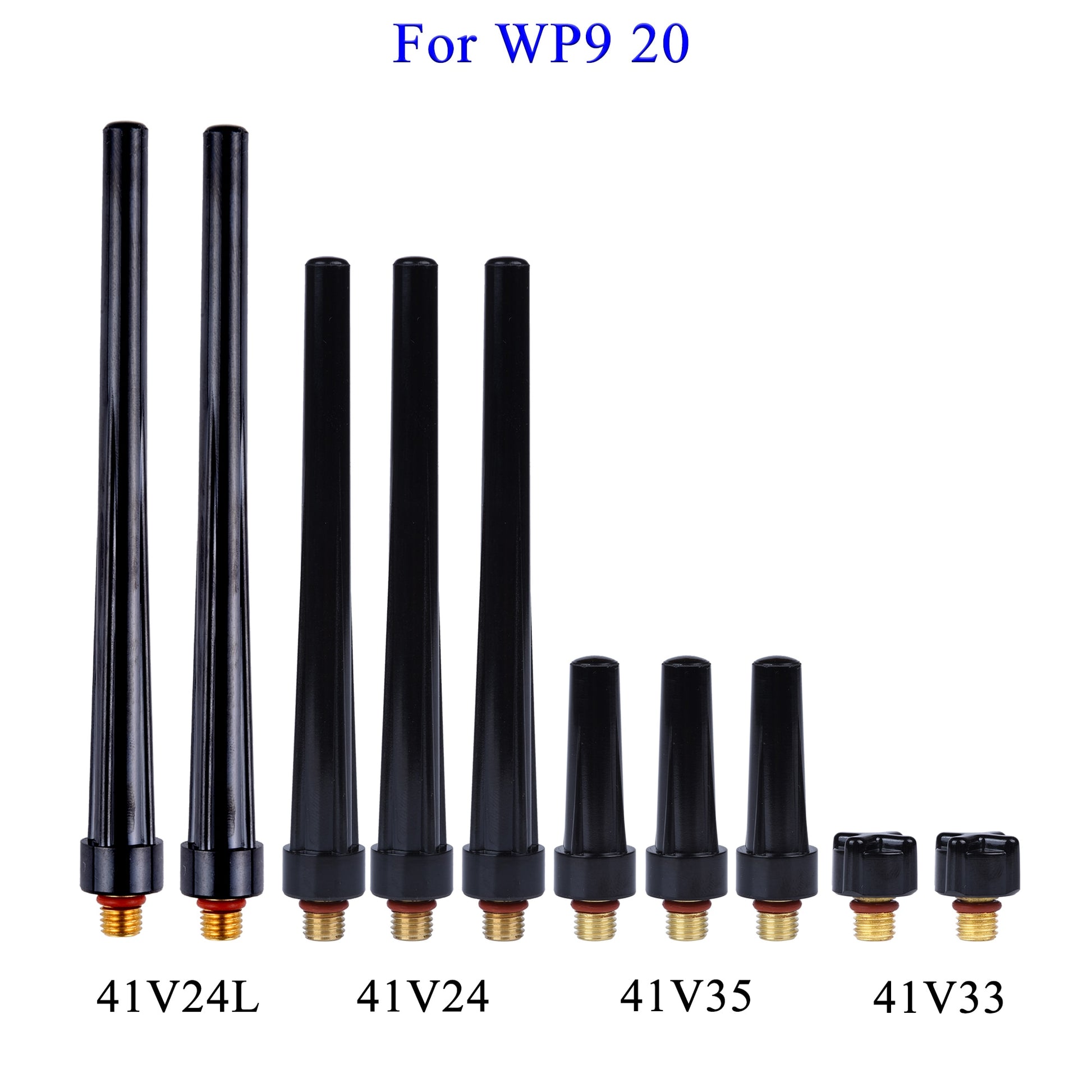 Set 41V33 41V35 41V24 41V24L 57Y04 57Y03 57Y02 TIG Welding Torch Extra Length/Long/Medium/Short Back Cap For WP9/17/20/18/25/26 - KiwisLove