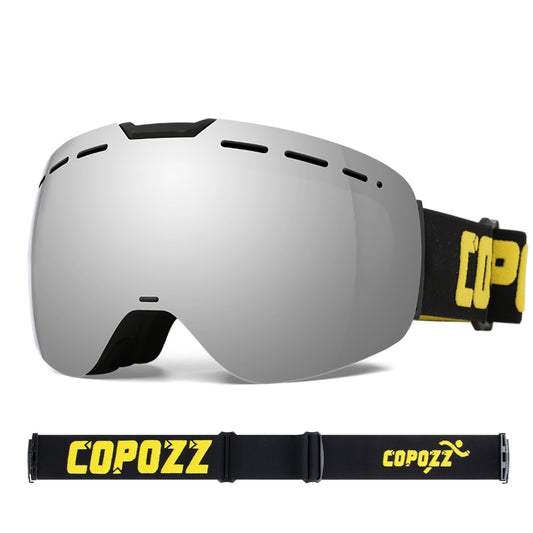 COPOZZ Frameless Ski Goggles with Magnetic Lens Skateboard Skiing Anti-fog UV400 Snowboard Goggles Men Women Ski Glasses Eyewear - KiwisLove