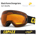 COPOZZ Brand Professional Ski Goggles Double Layers Lens Anti-fog UV400 Big Ski Glasses Skiing Snowboard Men Women Snow Goggles - KiwisLove