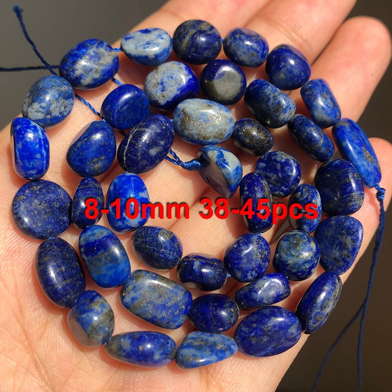 Natural Lapis Lazuli Stone Faceted Column Round Irregular Spacer Beads For Jewelry Making Diy Bracelets Necklace Accessories - KiwisLove