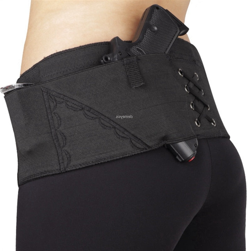 CZ 75 M9 1911 PX4 G2C Glock Tactical Belly Band Holster Concealed Carry Universal Pistol Gun Pouch Invisible Elastic Girdle Belt - KiwisLove