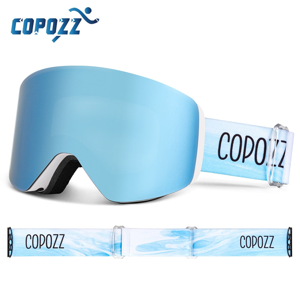 COPOZZ OTG Magnetic Ski Goggle Snowboard Mask For Men Women Personalized Eyewear Cylindrical UV400 Protection Snow Glasses Adult - KiwisLove