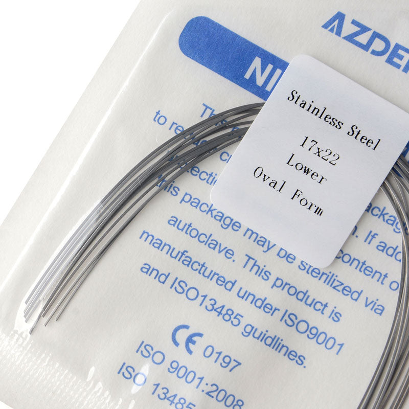 AZDENT Stainless Steel Arch Wires Rectangular Oval Form Orthodontic Archwire Dentist Tool - KiwisLove