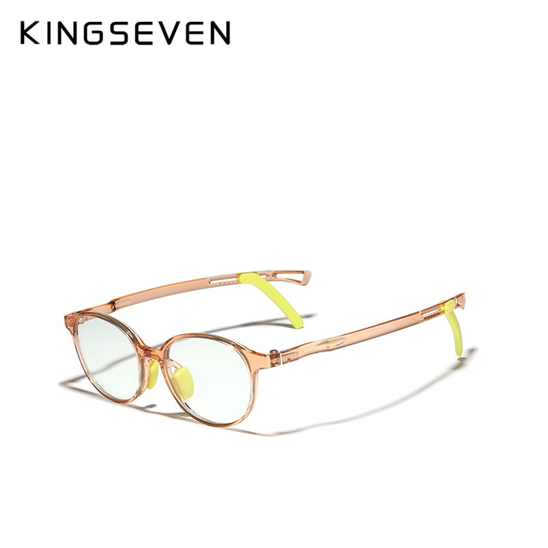 KINGSEVEN Adjustable Temple New Design Children Anti Blue Light Blocking Glasses Computer Gaming Kids Girls Eyeglasses - KiwisLove