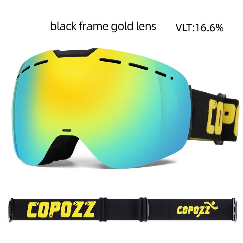 COPOZZ Frameless Ski Goggles with Magnetic Lens Skateboard Skiing Anti-fog UV400 Snowboard Goggles Men Women Ski Glasses Eyewear - KiwisLove
