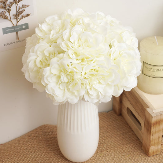 5pcs Beautiful Artificial Peony Flowers High Quality White Bouquet Wedding Home Table Decor Fake Flowers Christmas Arrangement - KiwisLove