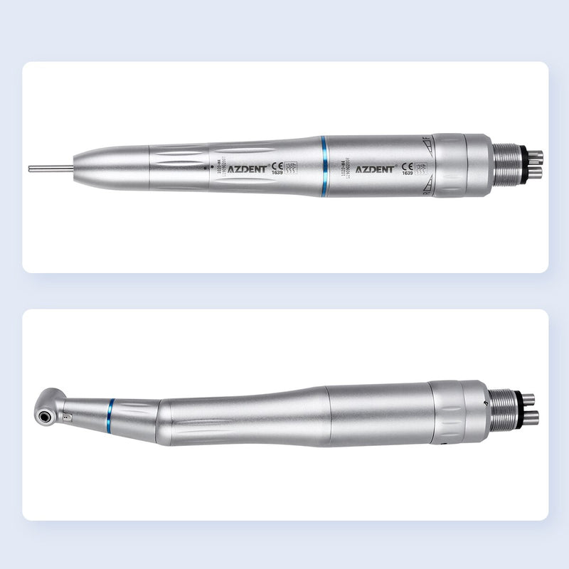 AZDENT Dental Low Speed Handpiece Contra Angle Straight Inner Water Internal Spray Air Turbine Dentist Tools - KiwisLove