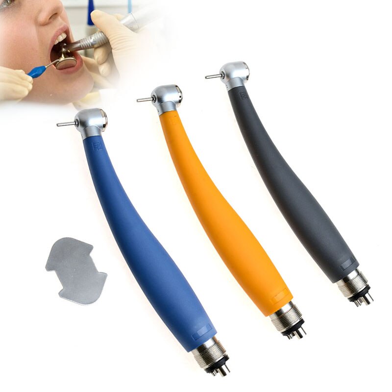 3Pcs/Set Dental Rainbow Push Button Torque Head 4 Holes High Speed Handpiece 400,000rpm - KiwisLove