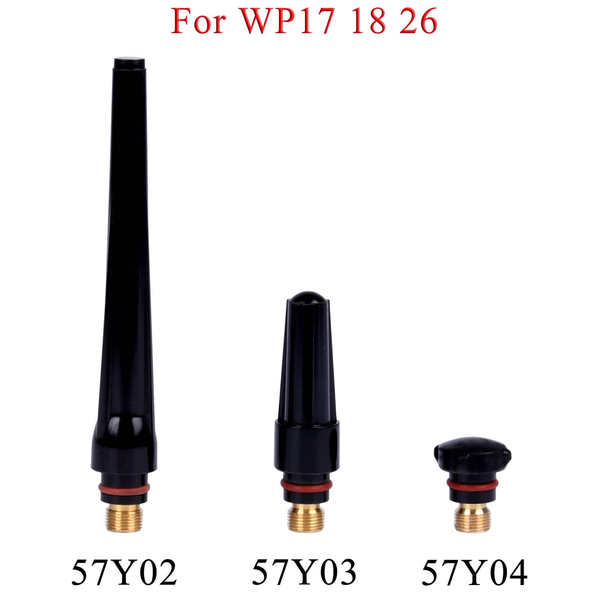 Set 41V33 41V35 41V24 41V24L 57Y04 57Y03 57Y02 TIG Welding Torch Extra Length/Long/Medium/Short Back Cap For WP9/17/20/18/25/26 - KiwisLove