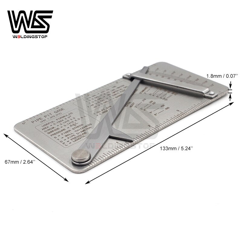 Pipe pit welding gauge gage Test Ulnar Weld Pipeline Concave Inspection ruler measuring tools - KiwisLove