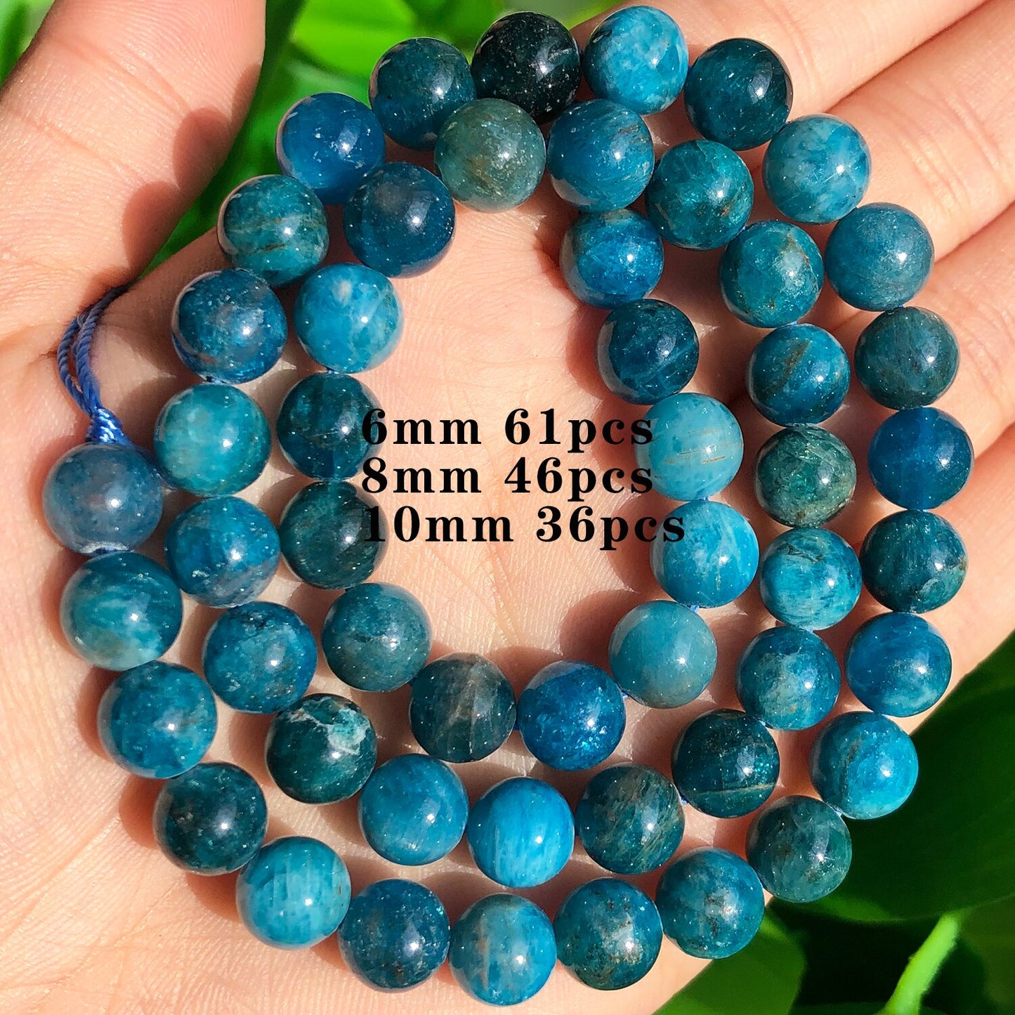 Natural Stone Blue Apatite Gem Beads Round Irregular Faceted Rondelle Loose Beads For Jewelry Making Diy Bracelets Accessories - KiwisLove