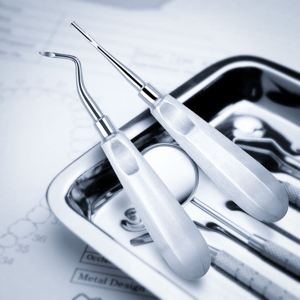 12pcs/Pack Dental Stainless Elevator Minimally Invasive Tools Loosening Elevator Root Extraction Hollow Handle - KiwisLove